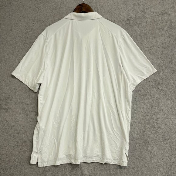 Kirkland Signature Men's XL White Polo Active Short Sleeve Shirt - Picture 3 of 7